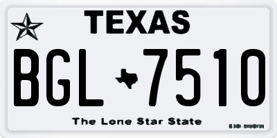 TX license plate BGL7510