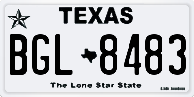 TX license plate BGL8483