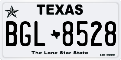 TX license plate BGL8528