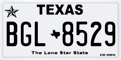 TX license plate BGL8529