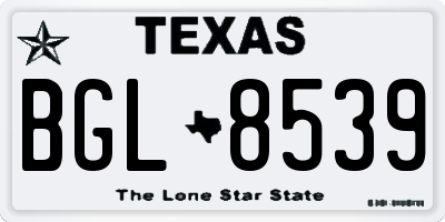TX license plate BGL8539