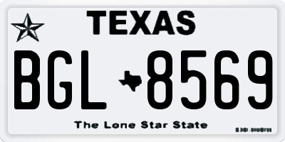 TX license plate BGL8569