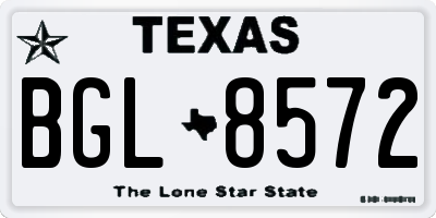 TX license plate BGL8572