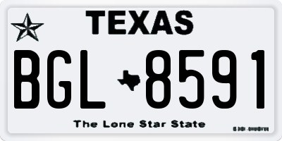 TX license plate BGL8591