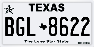 TX license plate BGL8622