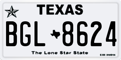 TX license plate BGL8624