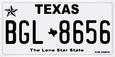 TX license plate BGL8656