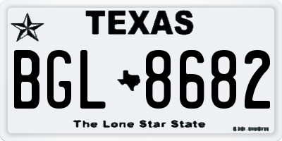 TX license plate BGL8682