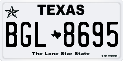 TX license plate BGL8695