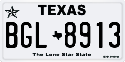 TX license plate BGL8913