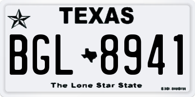TX license plate BGL8941