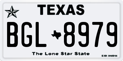 TX license plate BGL8979