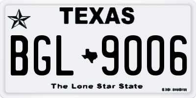 TX license plate BGL9006