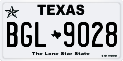 TX license plate BGL9028