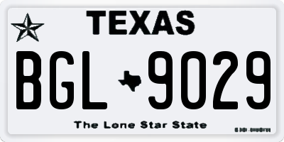 TX license plate BGL9029
