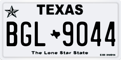 TX license plate BGL9044