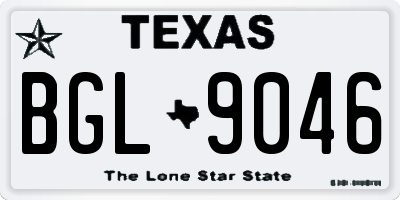 TX license plate BGL9046