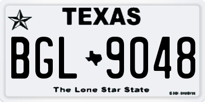 TX license plate BGL9048
