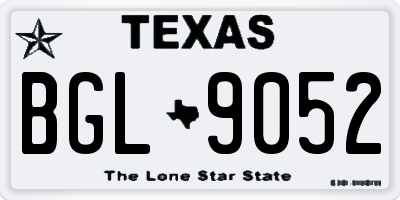 TX license plate BGL9052