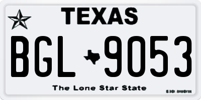 TX license plate BGL9053