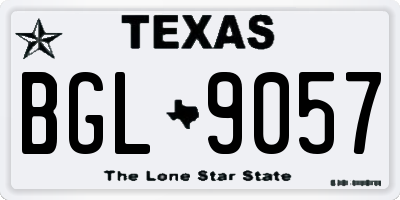 TX license plate BGL9057