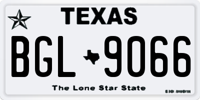 TX license plate BGL9066