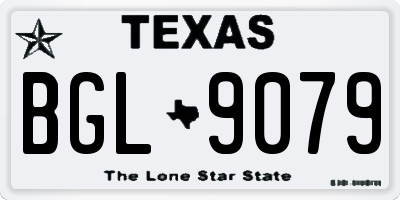 TX license plate BGL9079