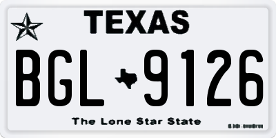 TX license plate BGL9126