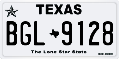 TX license plate BGL9128