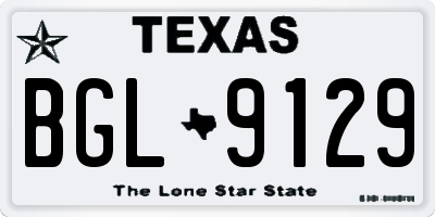 TX license plate BGL9129