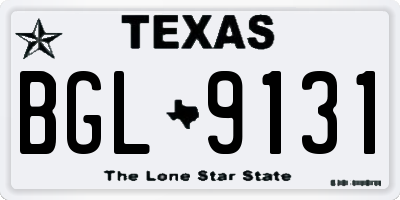 TX license plate BGL9131