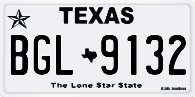 TX license plate BGL9132