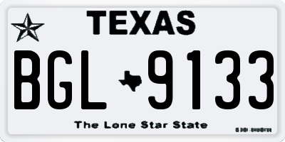 TX license plate BGL9133