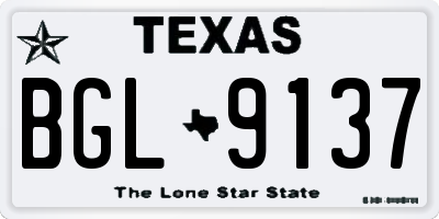 TX license plate BGL9137