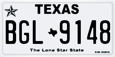 TX license plate BGL9148
