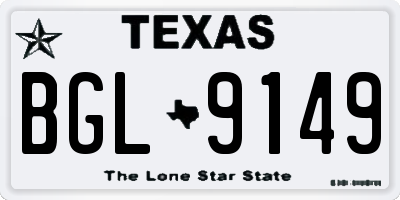 TX license plate BGL9149