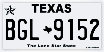 TX license plate BGL9152