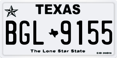 TX license plate BGL9155