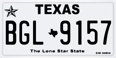 TX license plate BGL9157