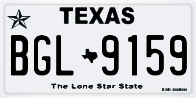 TX license plate BGL9159