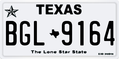 TX license plate BGL9164