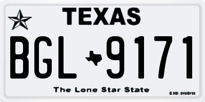 TX license plate BGL9171