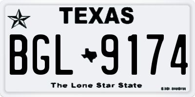 TX license plate BGL9174