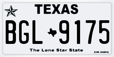 TX license plate BGL9175
