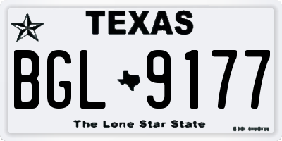 TX license plate BGL9177