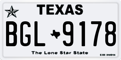 TX license plate BGL9178