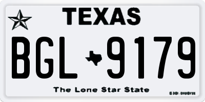 TX license plate BGL9179