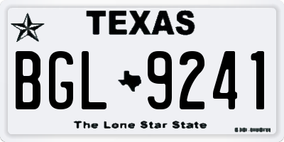 TX license plate BGL9241