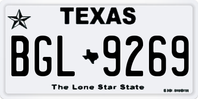 TX license plate BGL9269