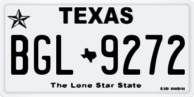 TX license plate BGL9272